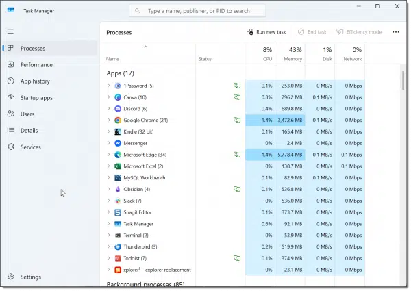 Windows 11 Task Manager