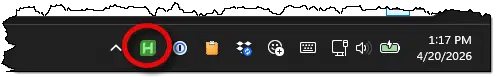 AutoHotkey in my notification area,.