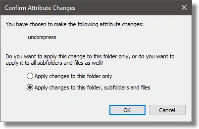Confirm Attribute Change