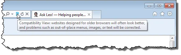 Internet Explorer's Compatibility View