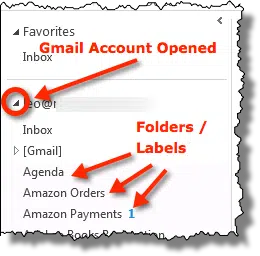 Gmail Labels as Outlook Folders