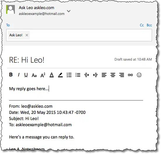 Example Reply