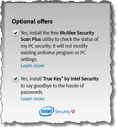 Flash optional updates