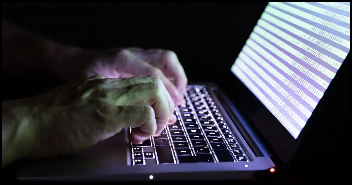 Typing on a Laptop