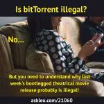 BitTorrent: You need to understand why last week's bootlegged theatrical movie release probably is illegal!