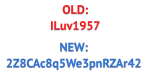 Old Password / New Password