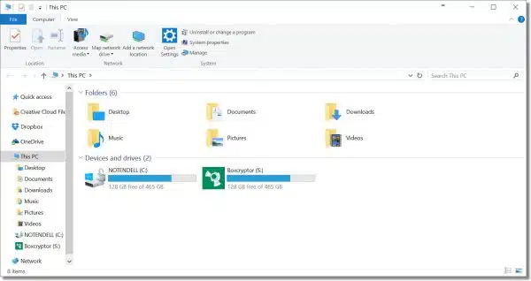 File Explorer open to This PC File Explorer open to This PC