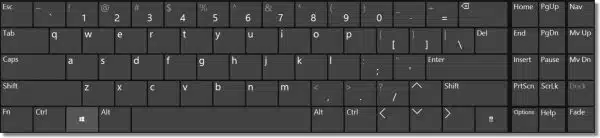 A typical Windows keyboard