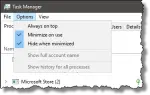 Task Manager Options