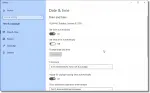 Windows 10's Data and Time Settings