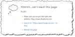 Unable to reach Facebook