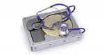 Hard disk under a stethoscope