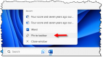 Pin To Taskbar