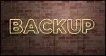 Backup sign.
