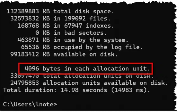 Allocation Unit - aks Cluster Size
