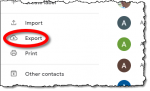 Google Contacts export link