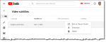 Downloading subtitles in YouTube Studio