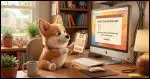 A desktop computer asking "Enter two-factor code:" and a Corgi holding a smartphone displaying a two-factor code app.