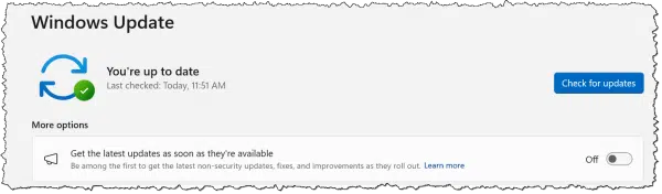 Windows Fully Up to Date.