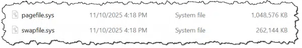 Pagefile.sys and Swapfile.sys