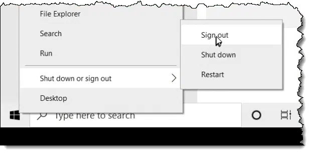 Sign Out