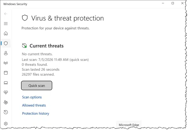 Virus and Threat Protection