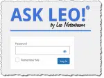 "Remember Me" checkbox.