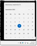 Calendar via Windows Clock