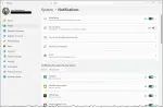 Controlling application notifications in Settings