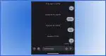 A series of blocked SMS text messages.