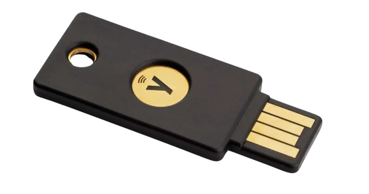 YubiKey example of a USB 2FA device.