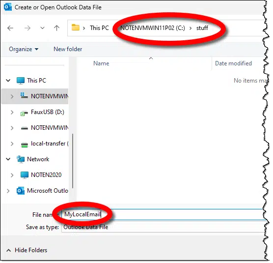 Data file selection.