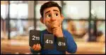 A smiling person holding up different backup drives (2TB, 4TB, 8TB), looking thoughtful.