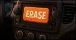 Erase button on a car's display.