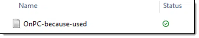 A file completely on the PC because it was used at somepoint.