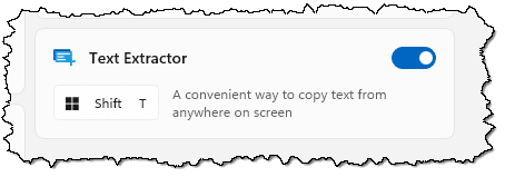 PowerToys Text Extractor Enabled