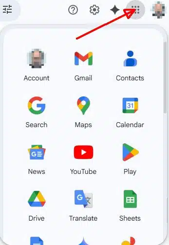 Google Menu