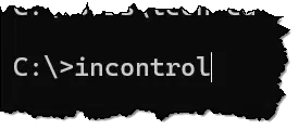 Incontrol via the command line.