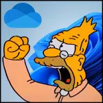 Old man shaking fist at OneDrive