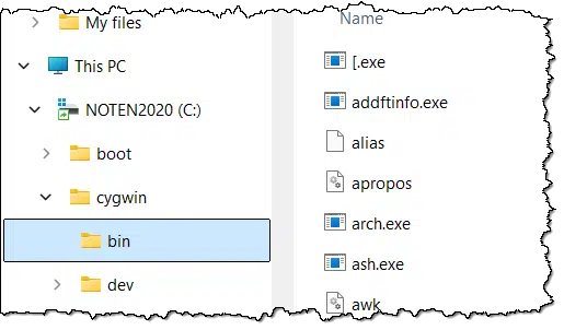 A folder containing only files.