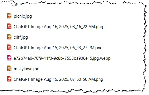 Some files on my machine.