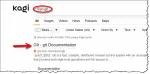 Searching for "man git".
