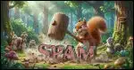 a squirrel with a mallet hitting the word SPAM into the ground