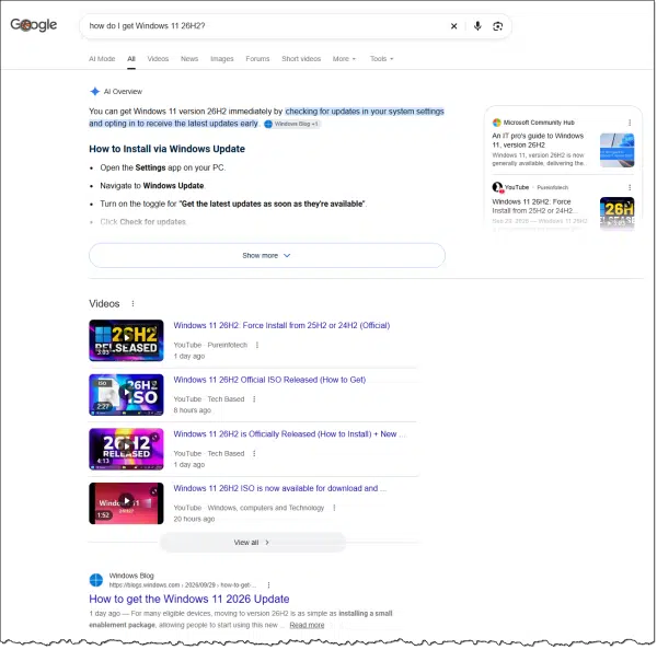 An answer from Google search. Click for larger image.(Screenshot: askleo.com)