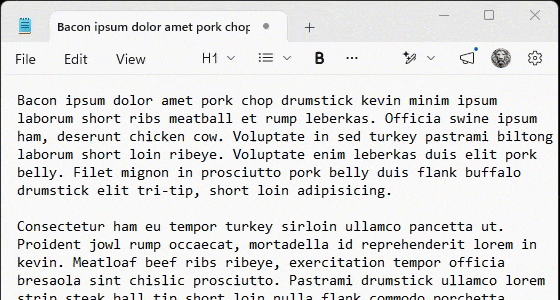 Margin-click to select.