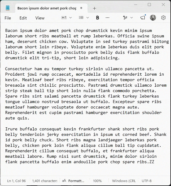 Triple-click paragraph selection.